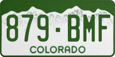 CO license plate 879BMF