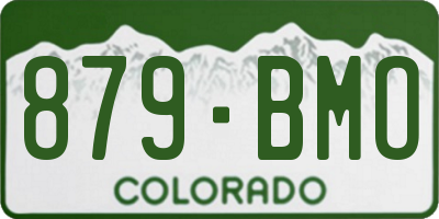 CO license plate 879BMO