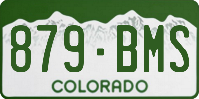 CO license plate 879BMS