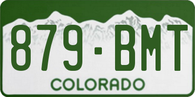 CO license plate 879BMT