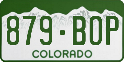 CO license plate 879BOP
