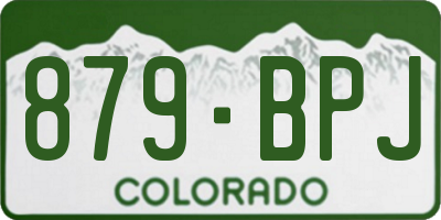 CO license plate 879BPJ