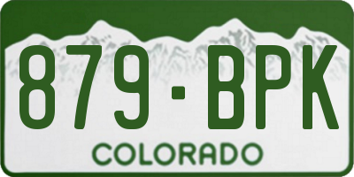 CO license plate 879BPK