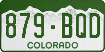 CO license plate 879BQD