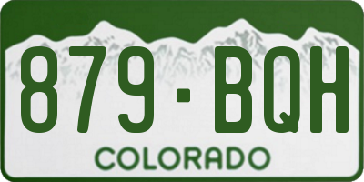 CO license plate 879BQH