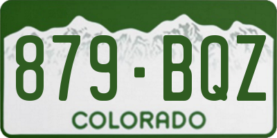 CO license plate 879BQZ