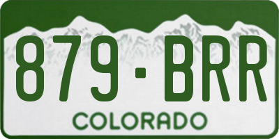 CO license plate 879BRR