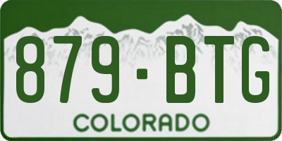 CO license plate 879BTG