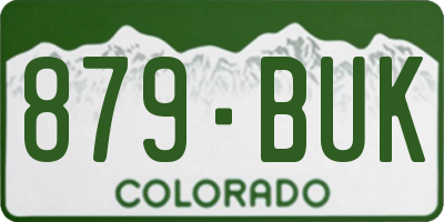 CO license plate 879BUK