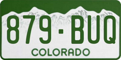 CO license plate 879BUQ