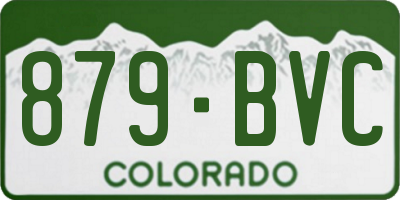 CO license plate 879BVC
