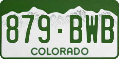 CO license plate 879BWB