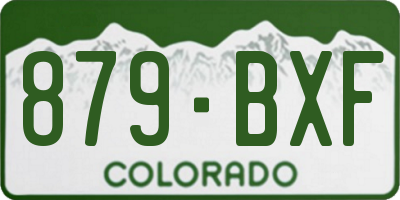 CO license plate 879BXF