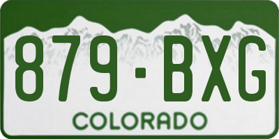 CO license plate 879BXG