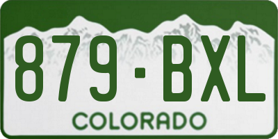 CO license plate 879BXL