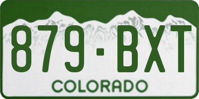 CO license plate 879BXT