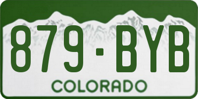 CO license plate 879BYB