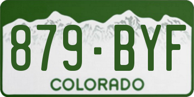 CO license plate 879BYF