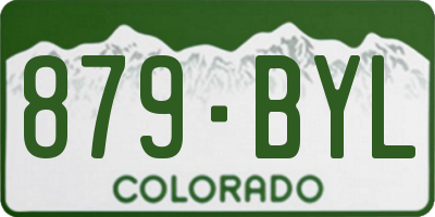 CO license plate 879BYL