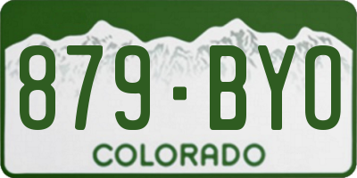 CO license plate 879BYO