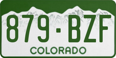 CO license plate 879BZF