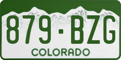 CO license plate 879BZG