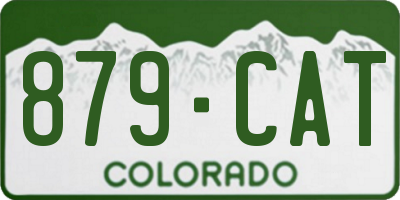 CO license plate 879CAT
