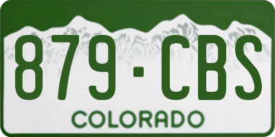 CO license plate 879CBS