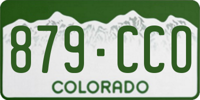 CO license plate 879CCO