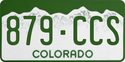 CO license plate 879CCS