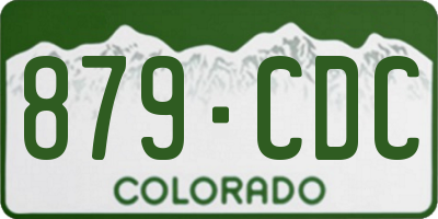 CO license plate 879CDC