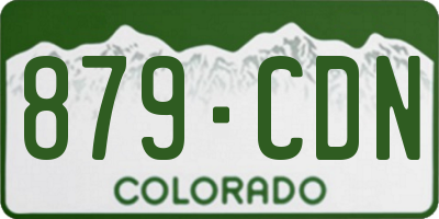 CO license plate 879CDN