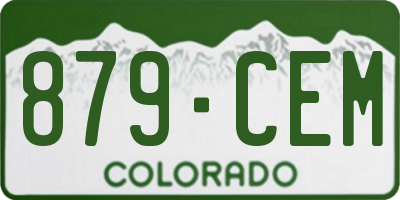 CO license plate 879CEM
