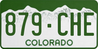CO license plate 879CHE
