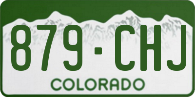 CO license plate 879CHJ