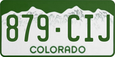 CO license plate 879CIJ