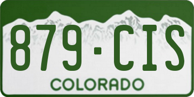 CO license plate 879CIS