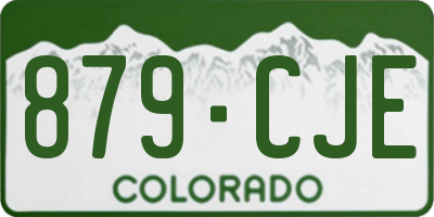 CO license plate 879CJE