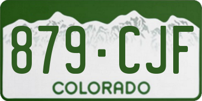 CO license plate 879CJF