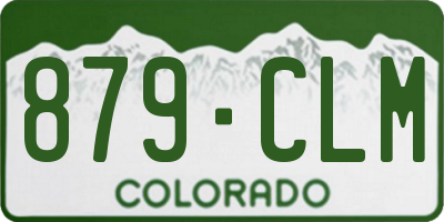 CO license plate 879CLM