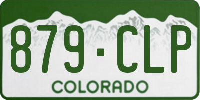 CO license plate 879CLP