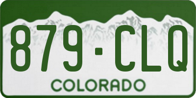 CO license plate 879CLQ