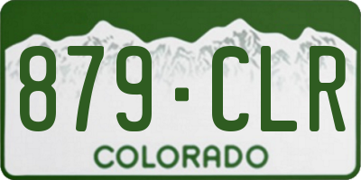 CO license plate 879CLR
