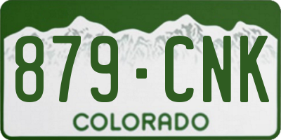 CO license plate 879CNK