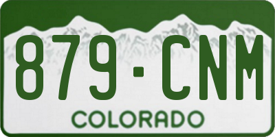 CO license plate 879CNM