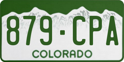 CO license plate 879CPA