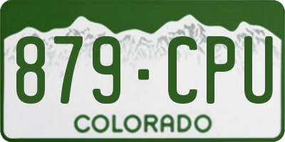 CO license plate 879CPU