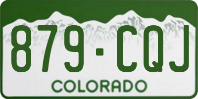 CO license plate 879CQJ