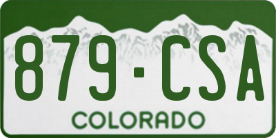 CO license plate 879CSA