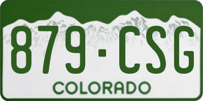 CO license plate 879CSG